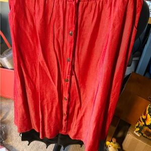 LuLaRoe Vibrant Red A-Line Skirt